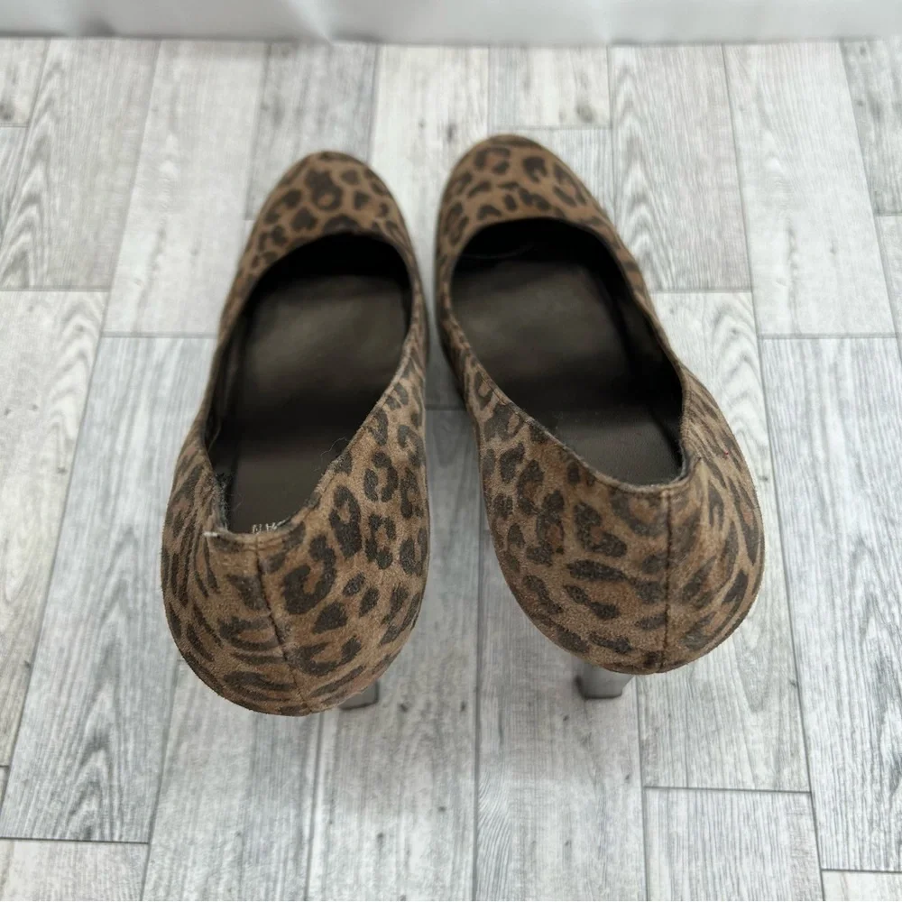 Stuart Weitzman brown animal print platform heels cheetah